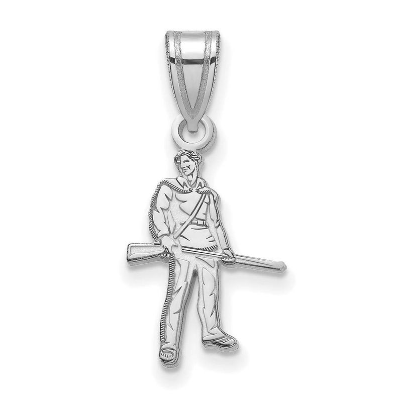 14k White Gold West Virginia U. Medium Mascot Pendant